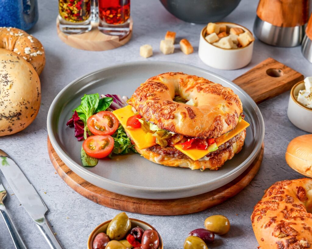 Beef deluxe bagel