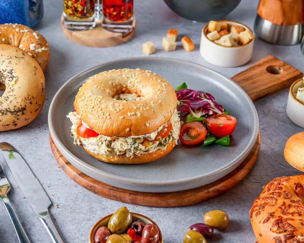 Chicken Philadelphia Bagal