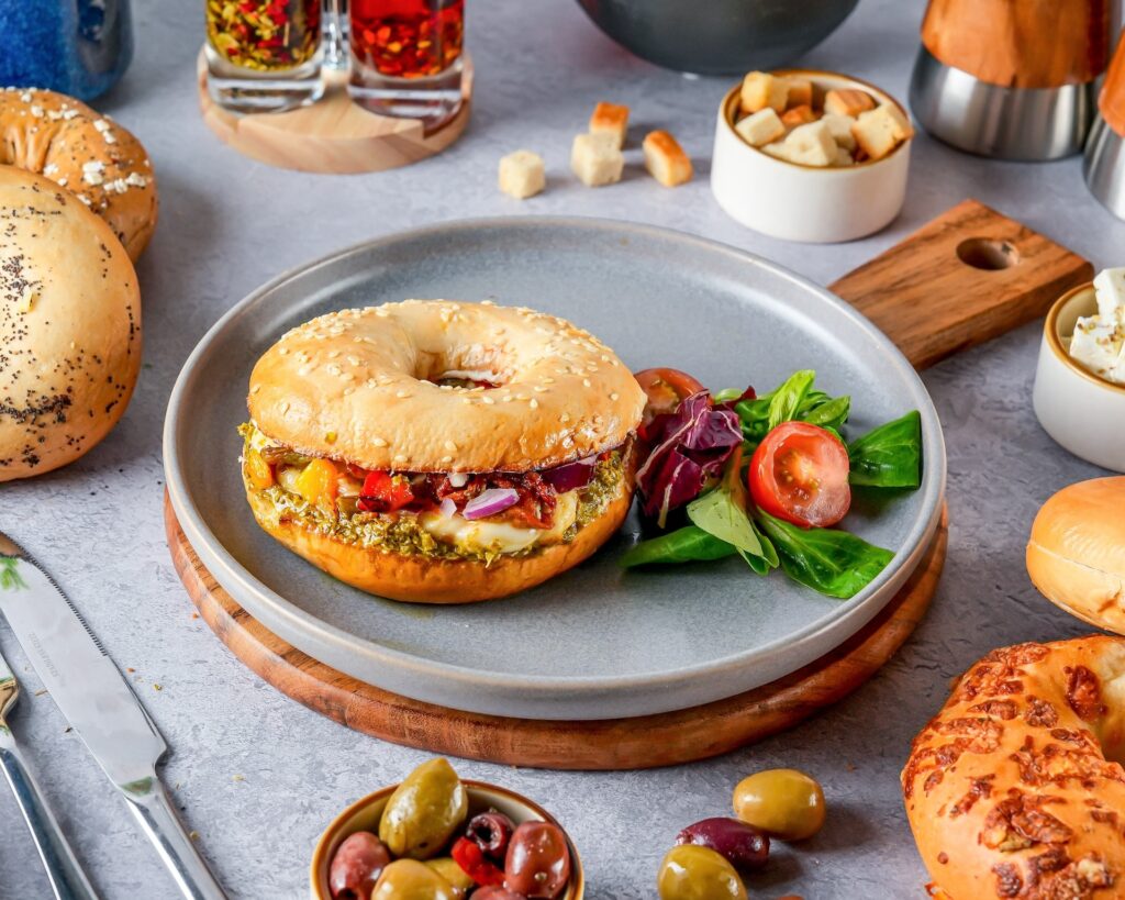 Pesto Melt Bagel